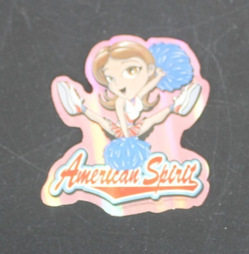 American Spirit 2003 Y2K ODM Brand Imports Prism Holo Girl Power Vending Sticker