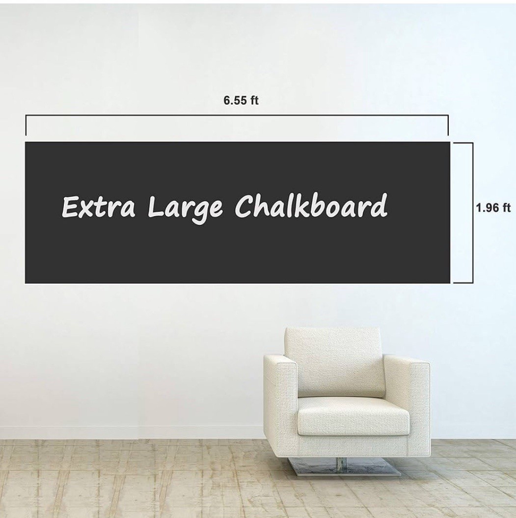 Chalkboard Labels Decals, Adhesive Backed Vinyl, 5 pack, set of 2, 23.6” x 78.7”