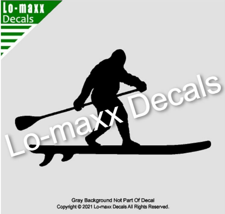 Bigfoot Sasquatch Stand Up Paddle Board SUP High Quality Die Cut Vinyl Decal