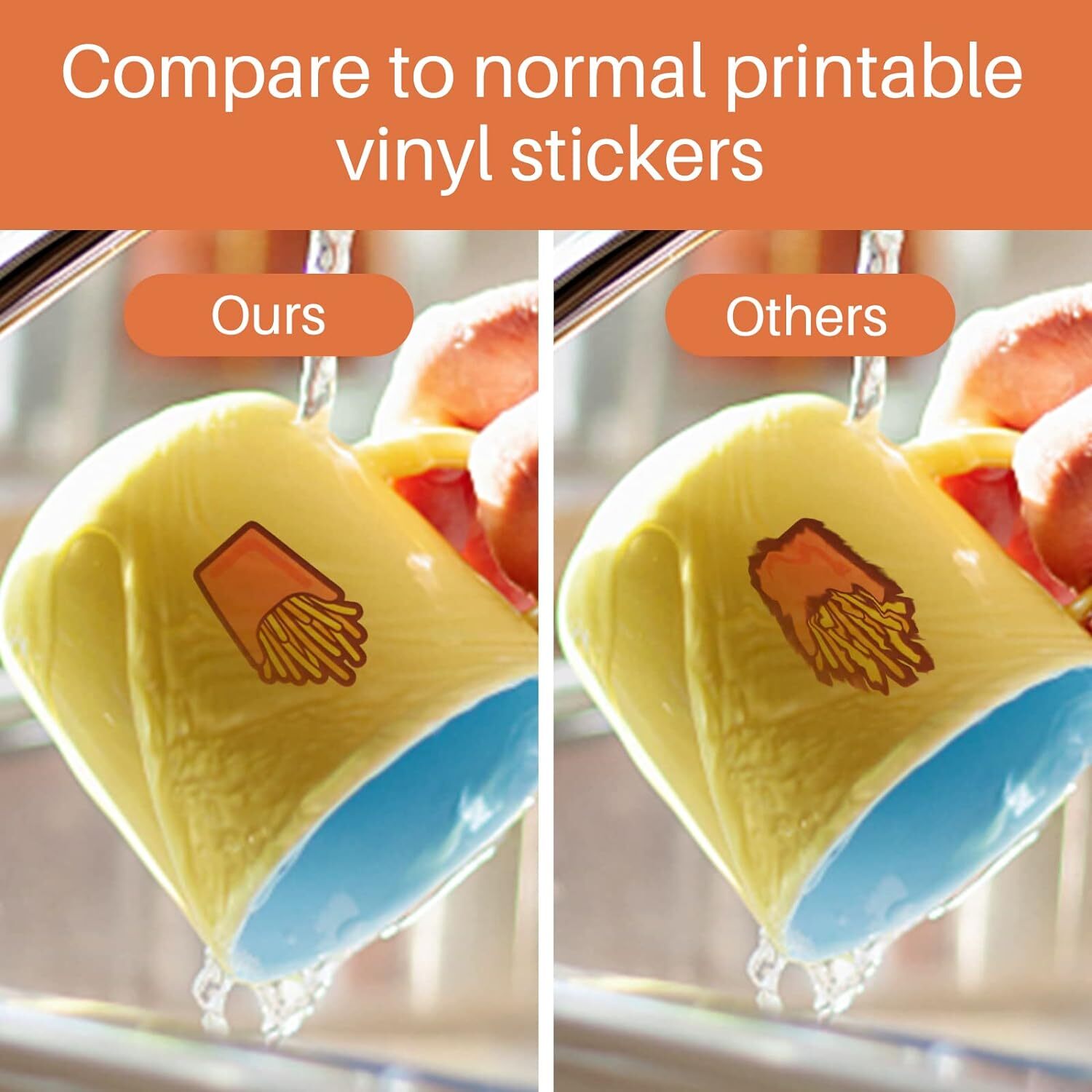 HTVRONT Sublimation Sticker Paper – 20 Pcs Glossy Transparent, Transparent