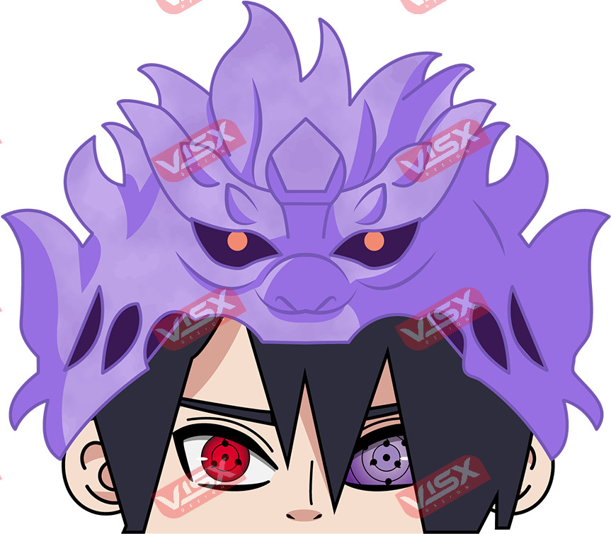 Sasuke Uchiha Peeker Anime Bumper Sticker Car Decal Vinyl Naruto Shippuden