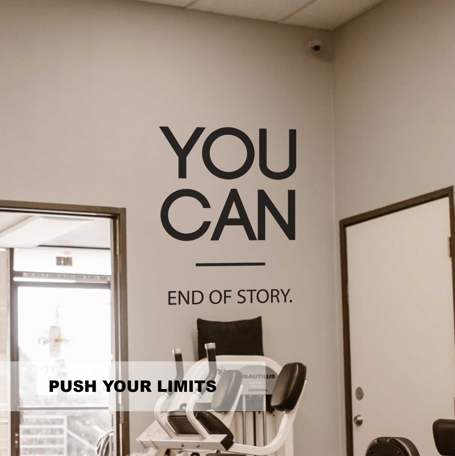 You Can End of Story Motivational Wall Decal Sticker Quote Home Gym Office Decor
