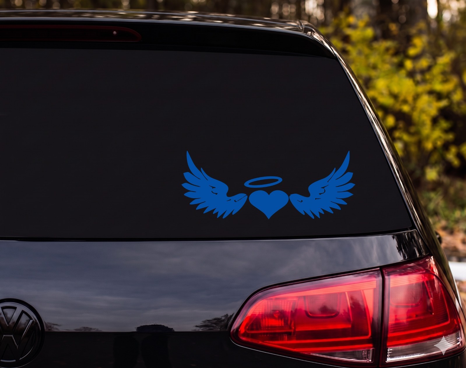 Winged Heart Halo Die Cut Vinyl Decal Custom Car Laptop | Angel Lover Gift