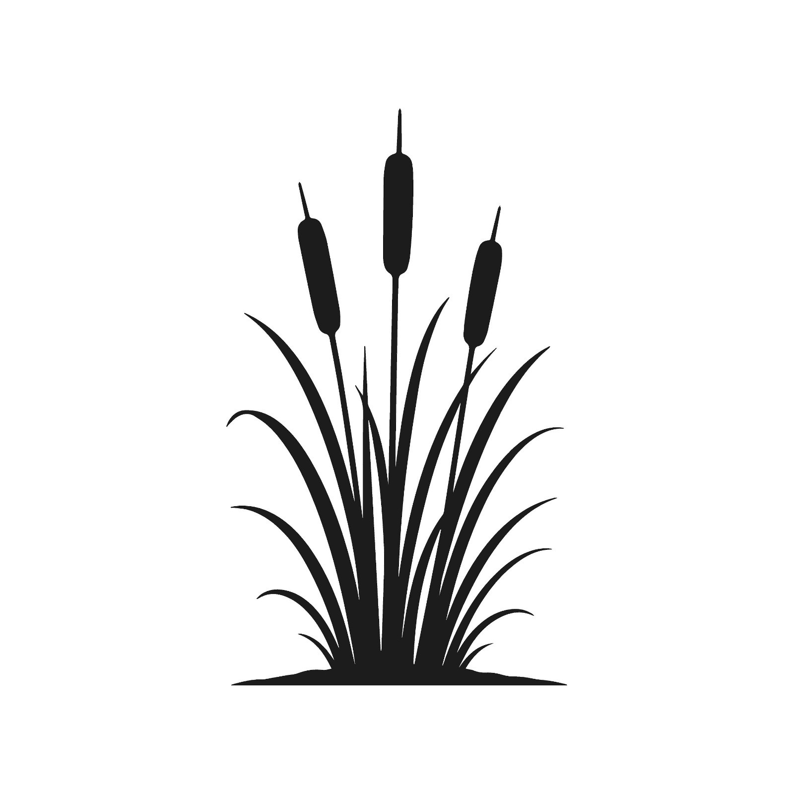Cattail Plant Vinyl Decal Silhouette Plants sticker