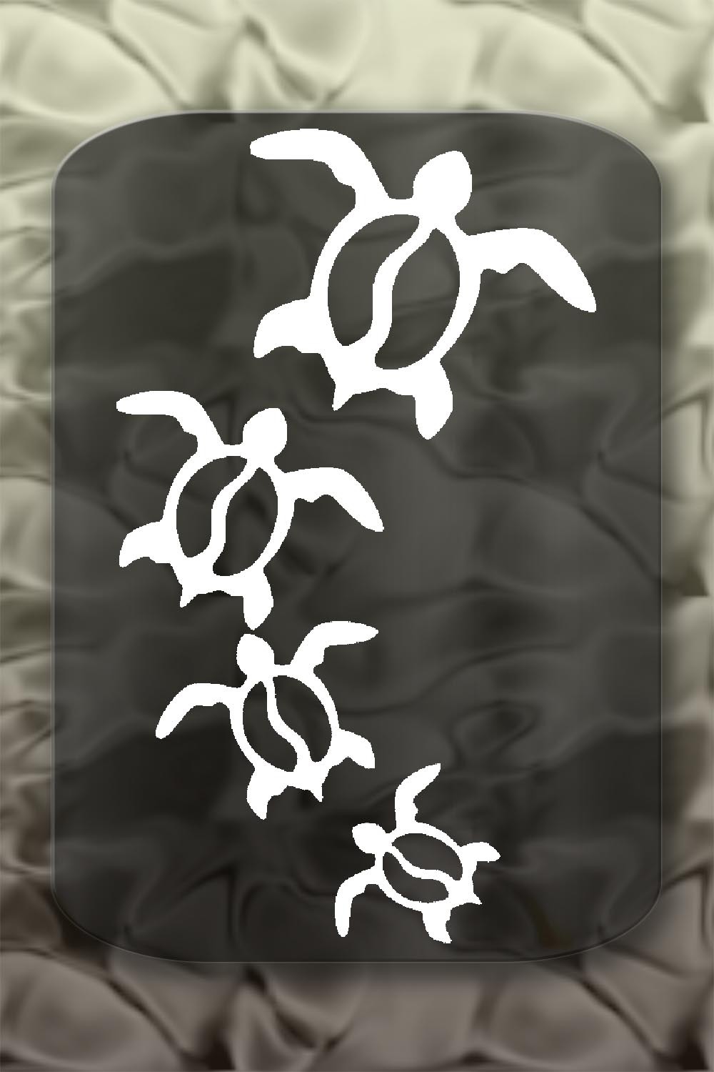 Sea Turtle Family Decal Sticker Aquarium Hawaii Honu Beach Island