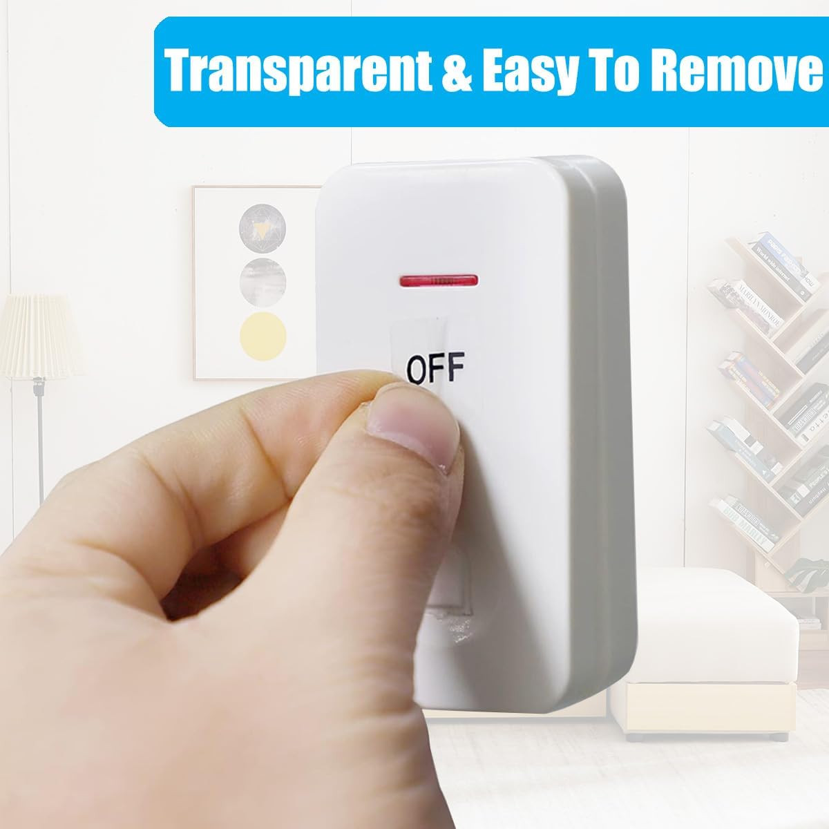 Transparent Waterproof Light Switch Labels – 600 Stickers for Home & Office