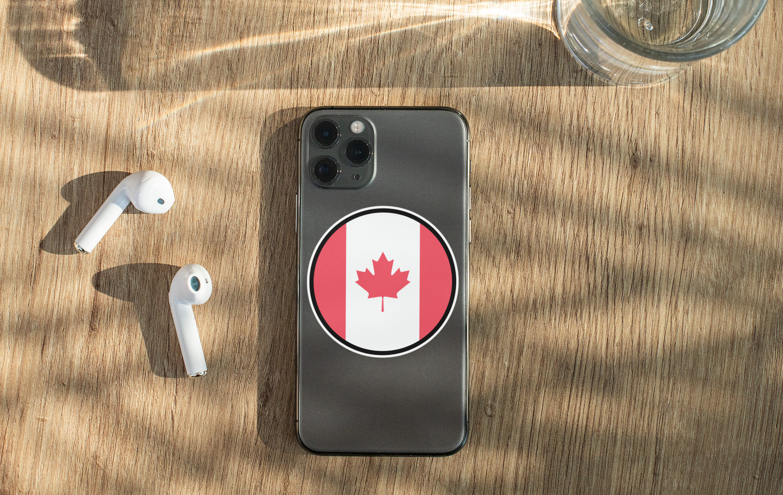 Canada Flag Circle Sticker Decal