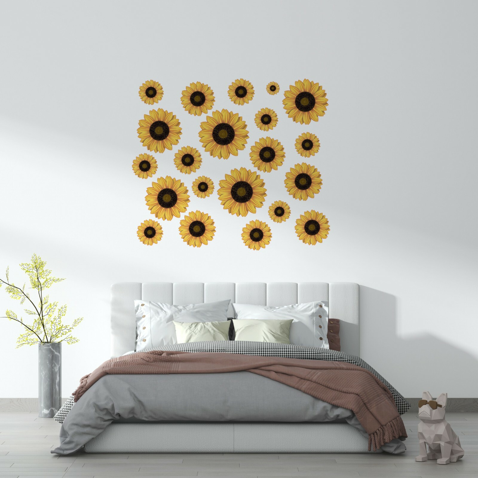 Multi-colored Sunflowers Home Art Wall Decal – Vinyl Bedroom Living Room Sticker