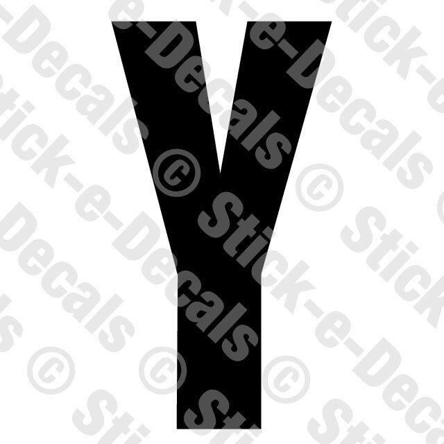 JERSEY LETTER Y Vinyl Die Cut Decal Sticker Sport Athlete Alphabet Text – RSD