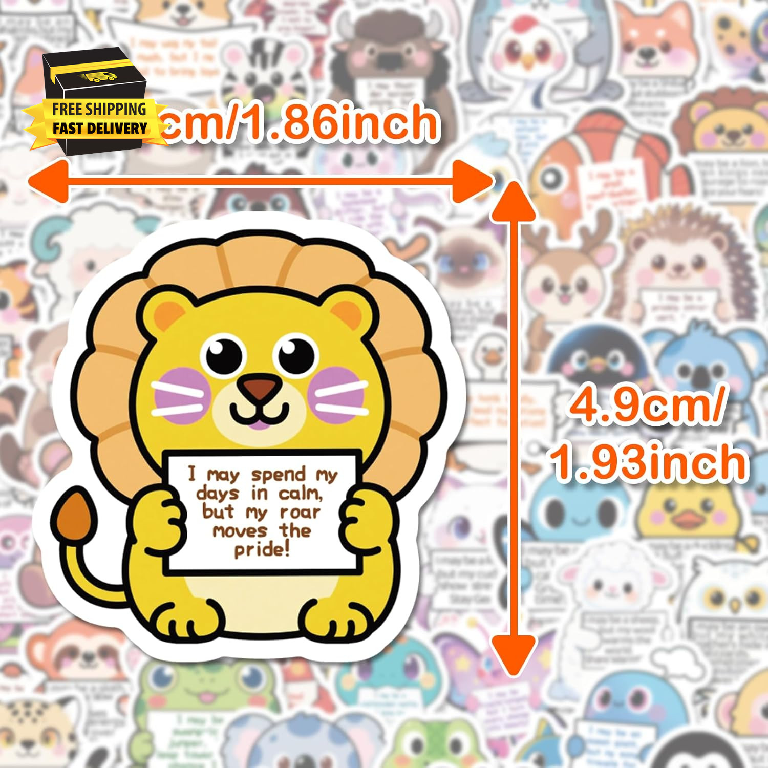 112 Pcs Emotional Support Animal Stickers – Affirmation Sticker Pack for Adults