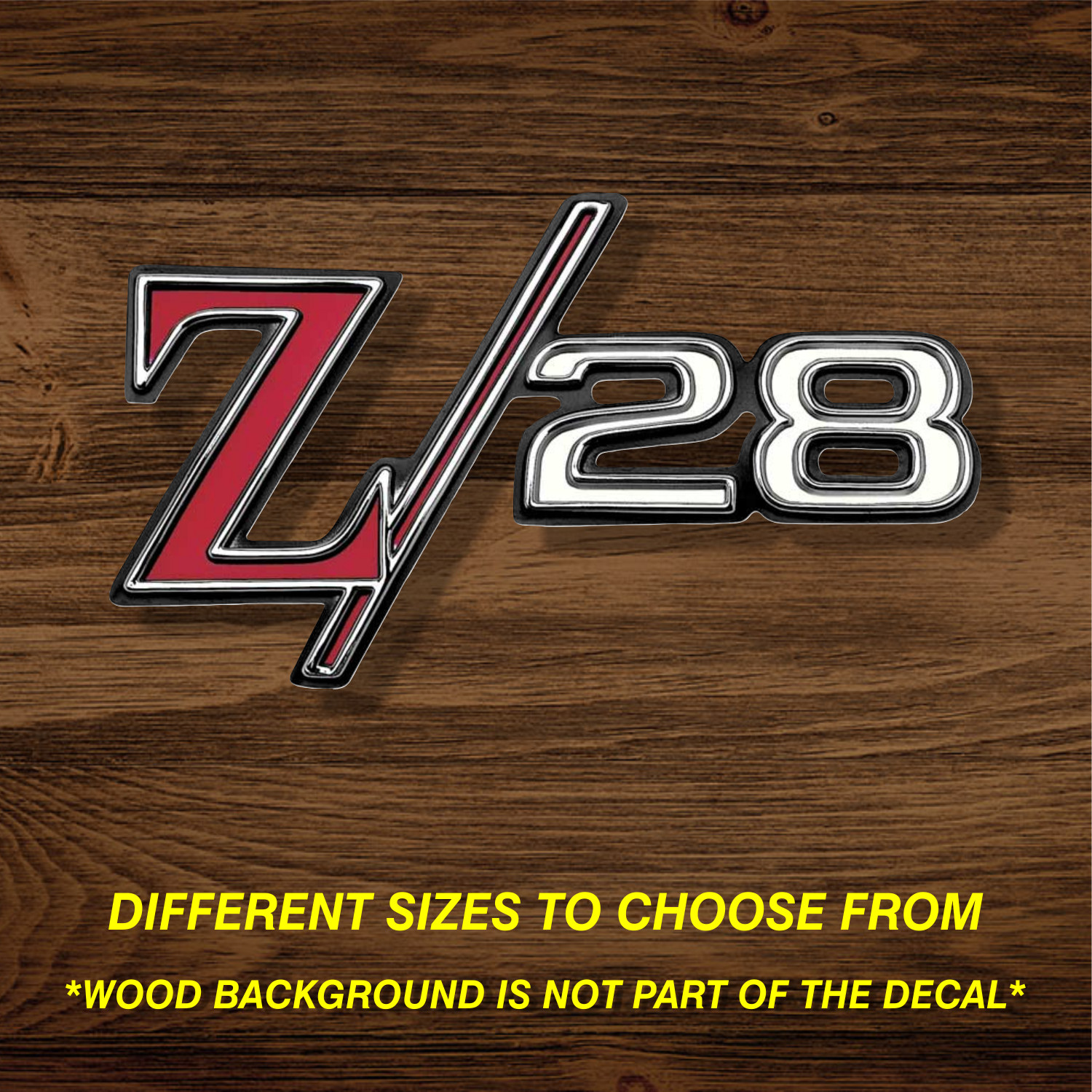 Vintage Chevrolet Chevy Camaro Z28 Badge Vinyl Decal Sticker Free Shipping