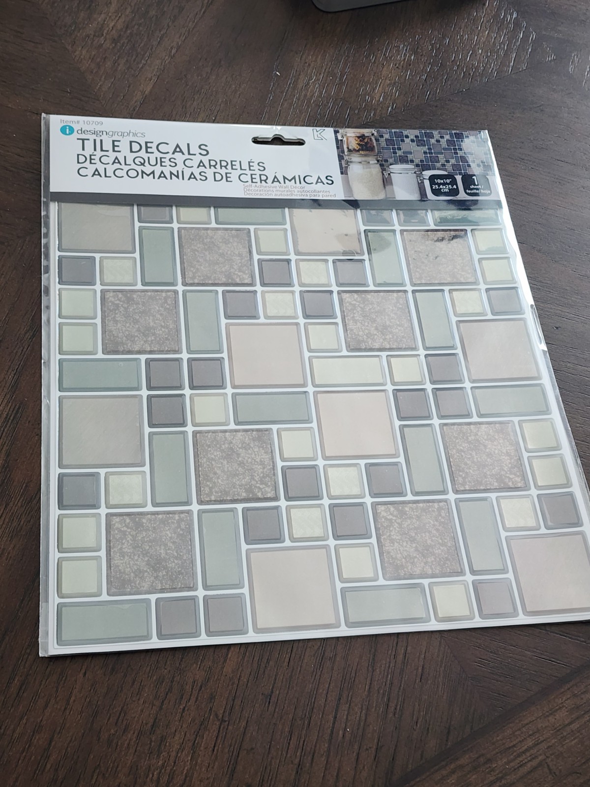 6 Self Adhesive Wall Decor Mosaic Peel & Stick Tile Decal Panels New 10×10
