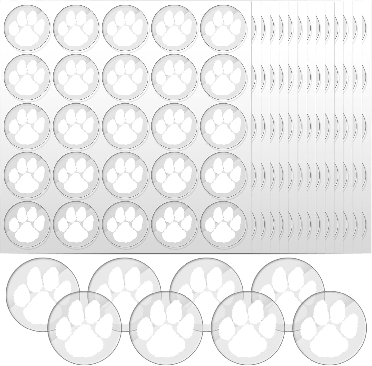 Dog Paw Helmet Stickers 200Pcs 1" Pet Paw Self Adhesive Decals Football Baseb…