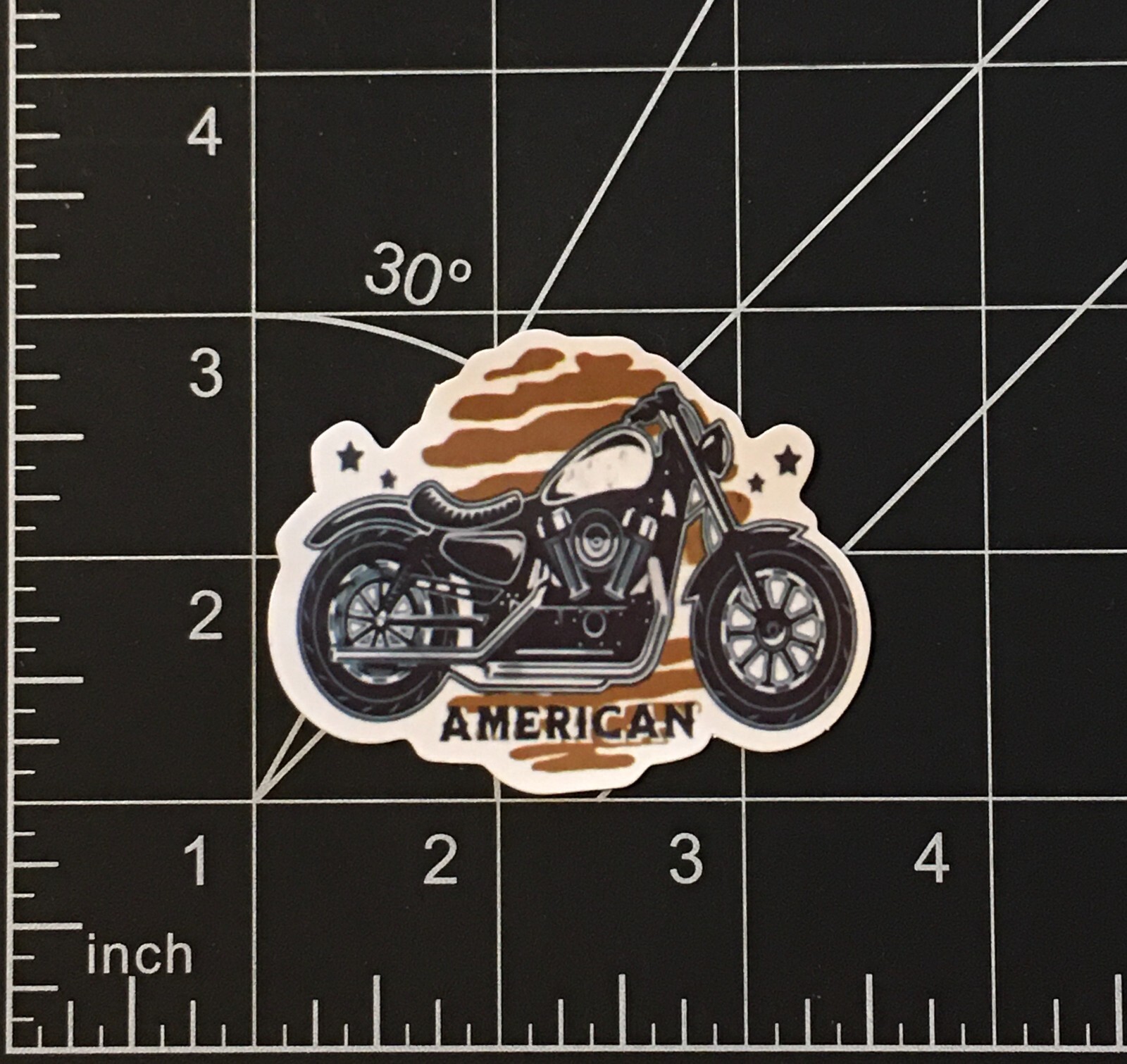 American Motorcycle Street Bike Vinyl Sticker Black White Motorcycle Durable