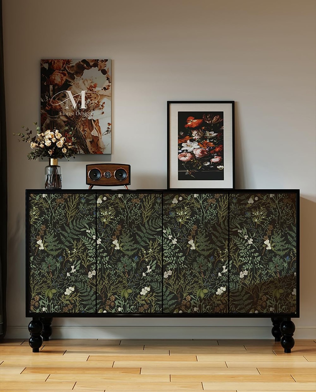 Dark Green Fern Botanical Shelf Liner Contact Paper Self Adhesive Vinyl Botan…