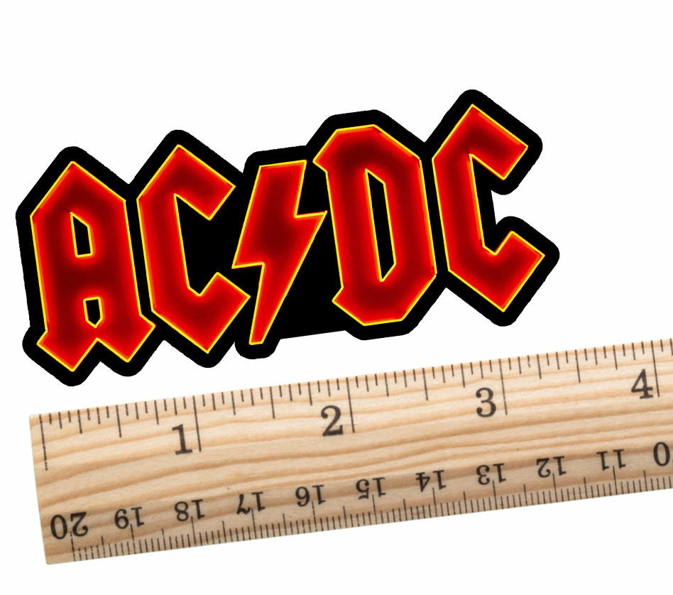ACDC Neon Fan Art Premium Vinyl Sticker 3.5in Decal Wall Heavy Metal Rock Music
