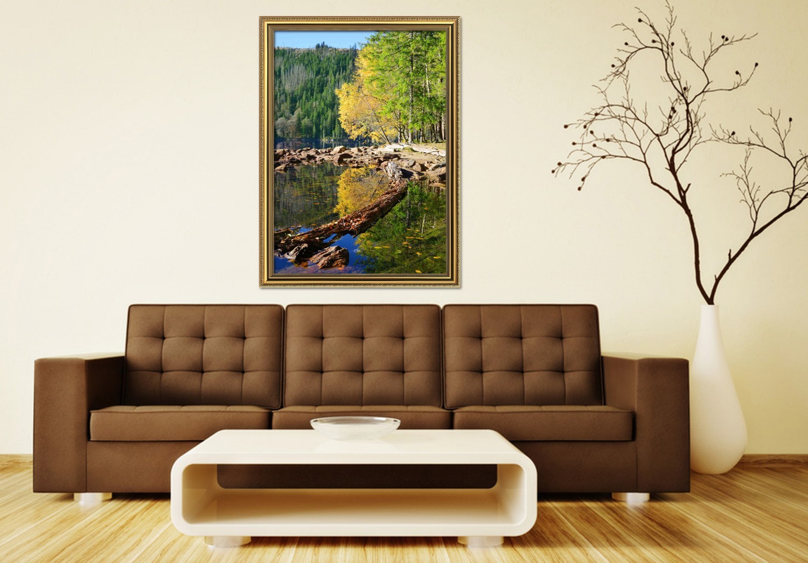 3D Forest River 57 Fake Framed Poster Home Decor Print Painting Unique Art