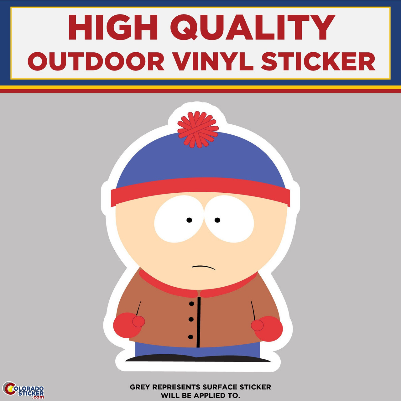 Stan Marsh From South Park, High Quality Vinyl Stickers
