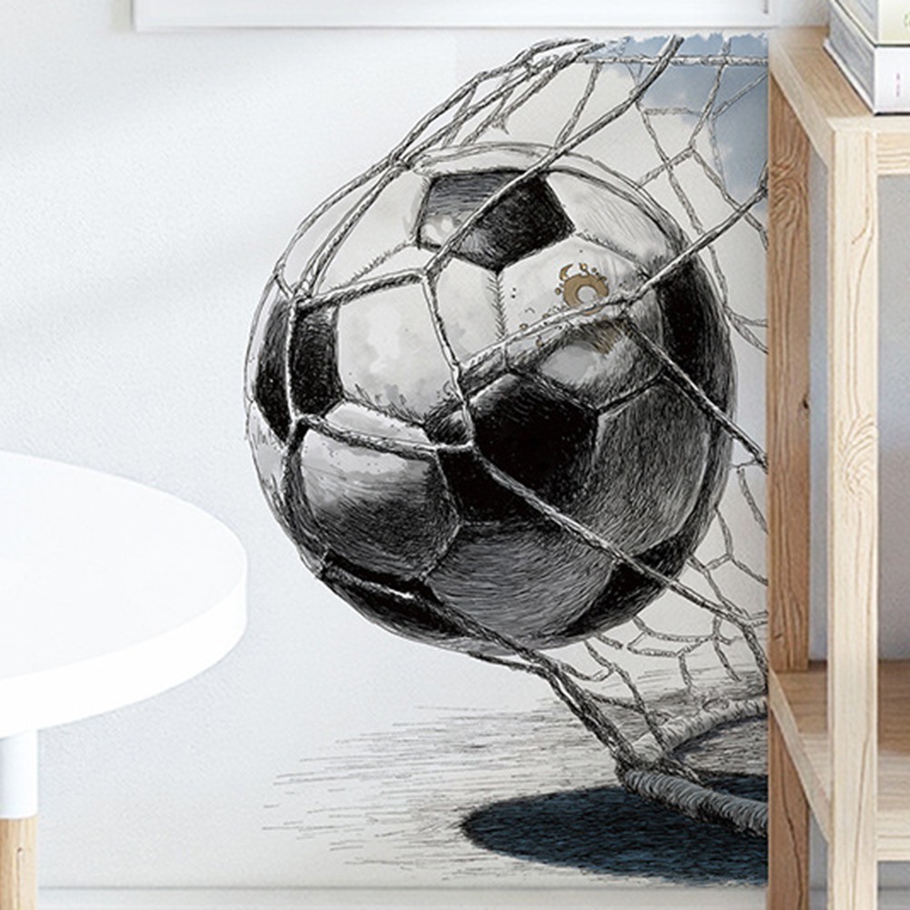 Unframed Soccer Ball Net Art Print 8×10 11×14 16×20 Inches Black White