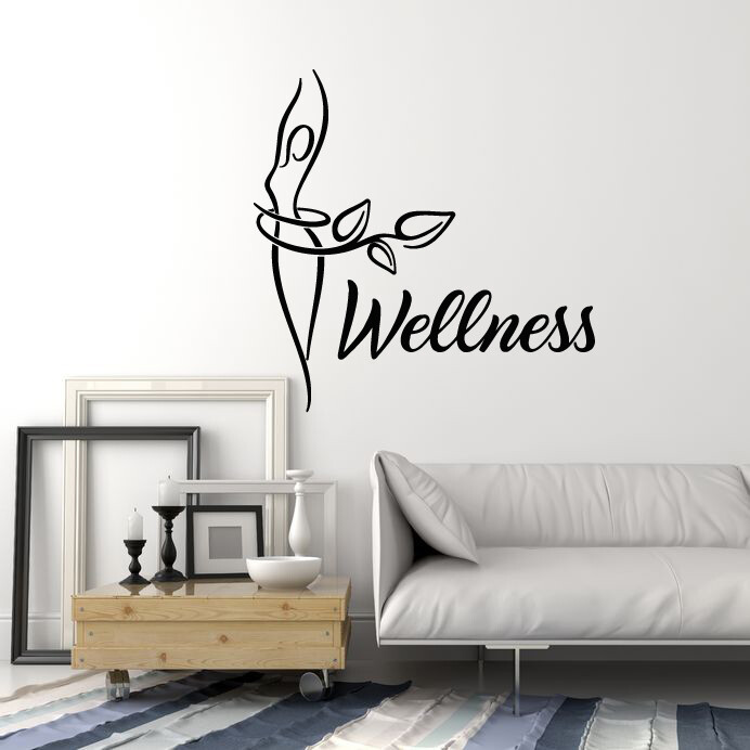 Wellness Vinyl Wall Decal Spa Beauty Salon Healthy Lifestyle Diet Sticker ig5309