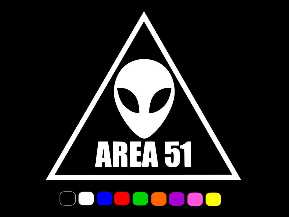 AREA 51 CONSPIRACY ALIEN Vinyl Decal Wall Laptop Car Sticker CHOOSE SIZE COLOR