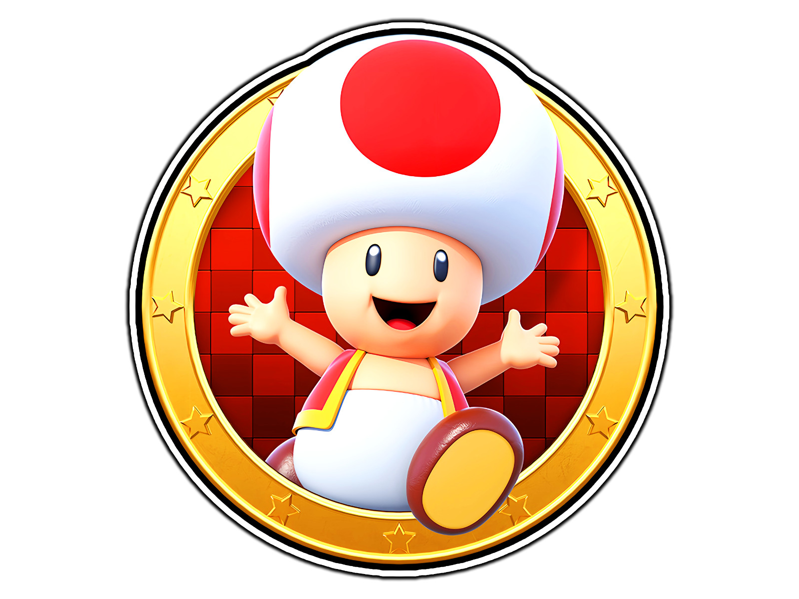 #1918 Toad Mario Party Icon Mushroom Kingdom Waterproof Vinyl Sticker DieCut Car