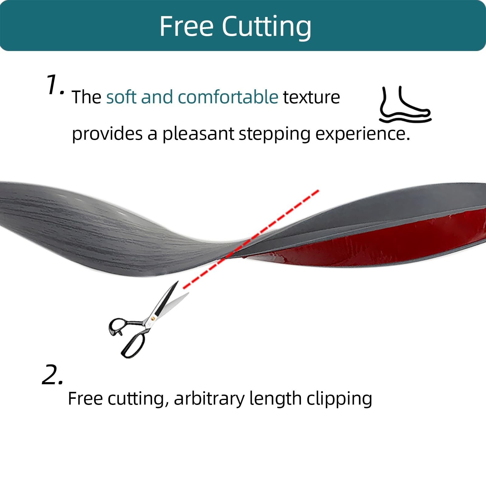 Carpet Floor Transition Strip, Self-Adhesive Carpet to Tile Transition Edging…