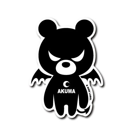 Mashkin Akuma Front Black B-SIDE LABEL sticker art thick vinyl japan graphic