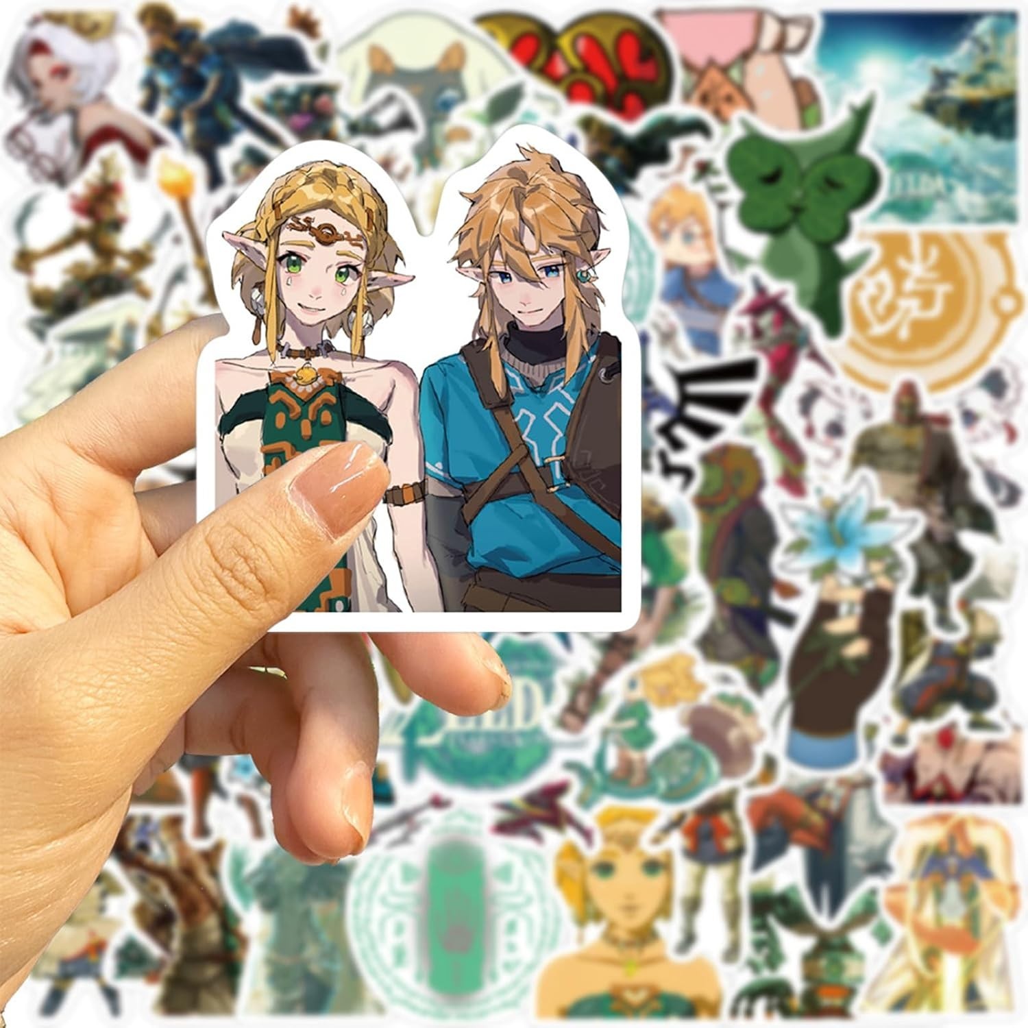 Collectible 50pcs Zelda Vinyl Decals for Personalizing Laptops, Guitars & Bikes