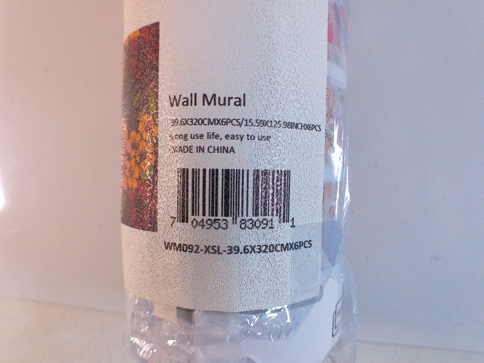 Peel & Stick Floral Wall Mural 6pcs Multicolor 92" x 125"