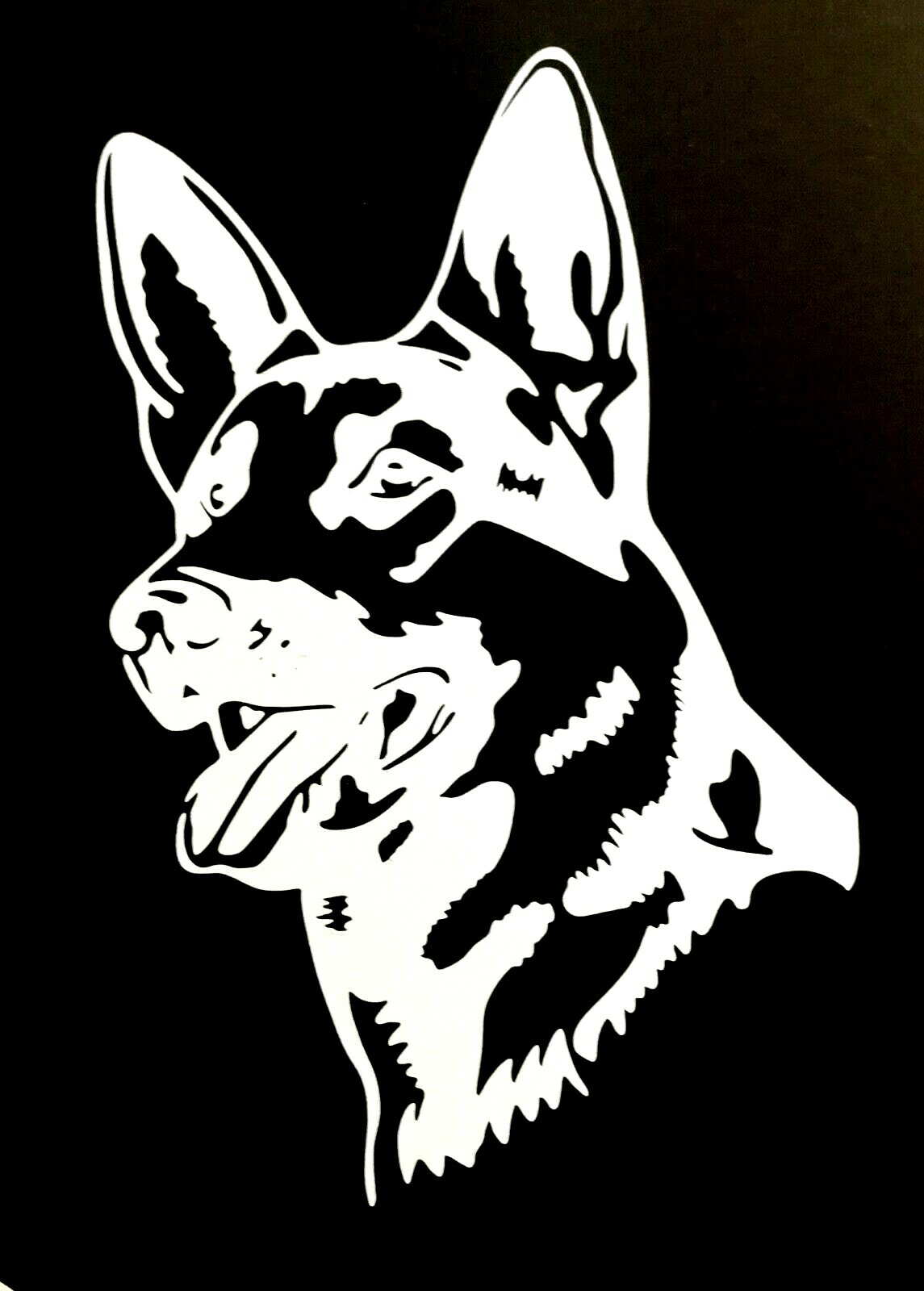 PERSONALIZED DOG'S NAME-GERMAN SHEPHERD/ VINYL DECAL STICKER 5 1/2 Inch