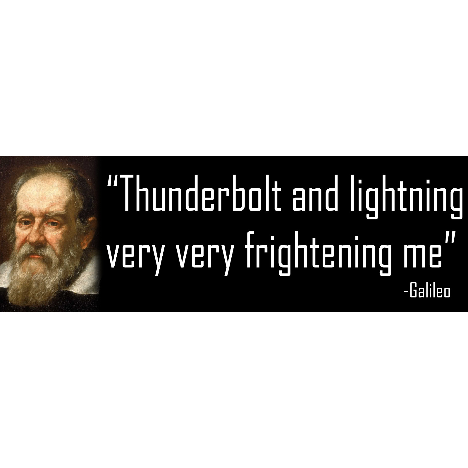 Galileo Thunderbolt and Lightning Sticker 9X3 Inch Funny Dope Car Bumper Decal