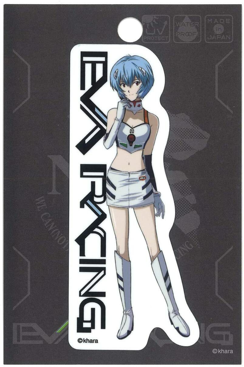 Evangelion Sticker Rei Ayanami Race Queen W51mm x H100mm from Japan 3742