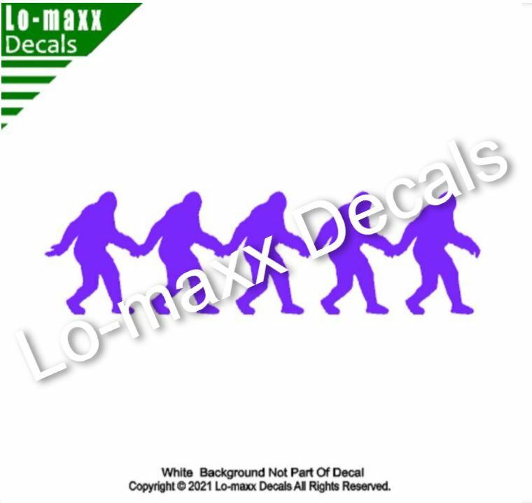 Bigfoot Holding Hands Love Chain Original Superior Quality Die Cut Vinyl Decal