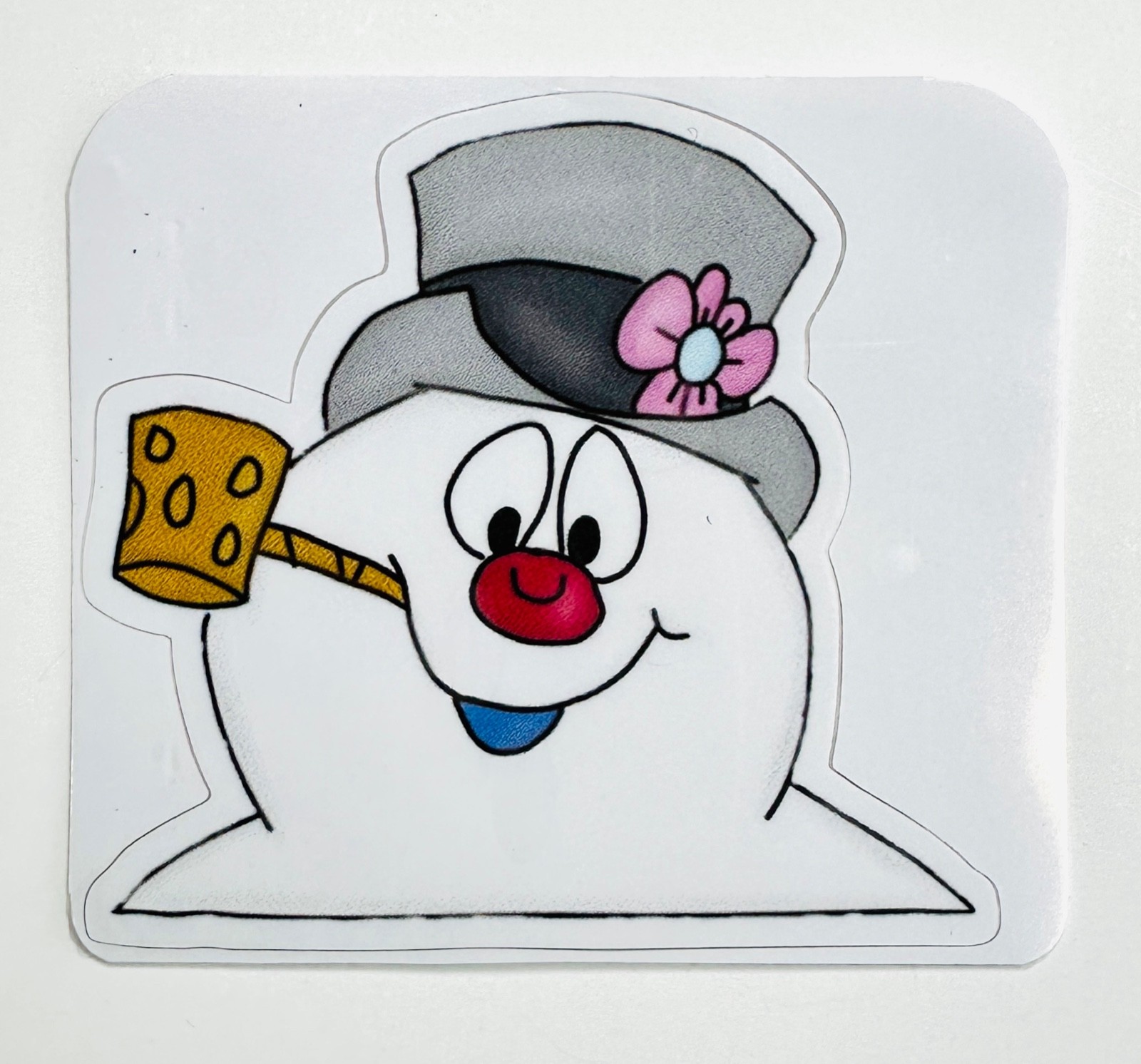 Vintage Frosty The Snowman Sticker Decal Retro Christmas Winter Seasons Classic