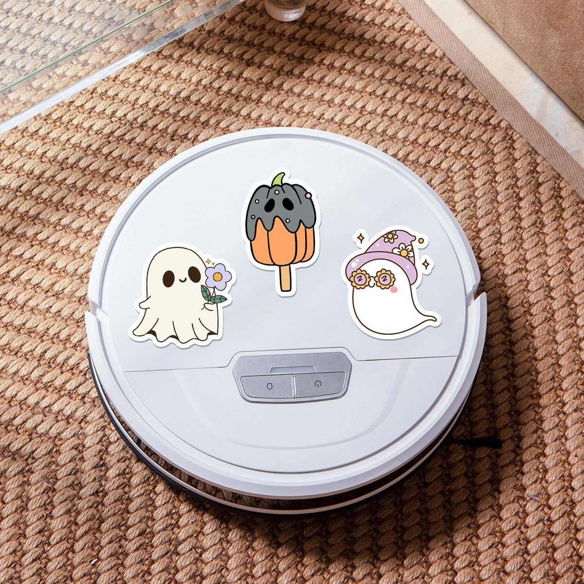 50pcs Waterproof Vinyl Stickers Halloween Little Ghost Pumpkin Phone Car Window