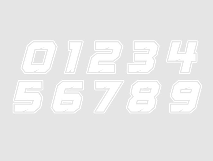Adesivo stickers numero racing con nome gara moto scooter quad cross motard