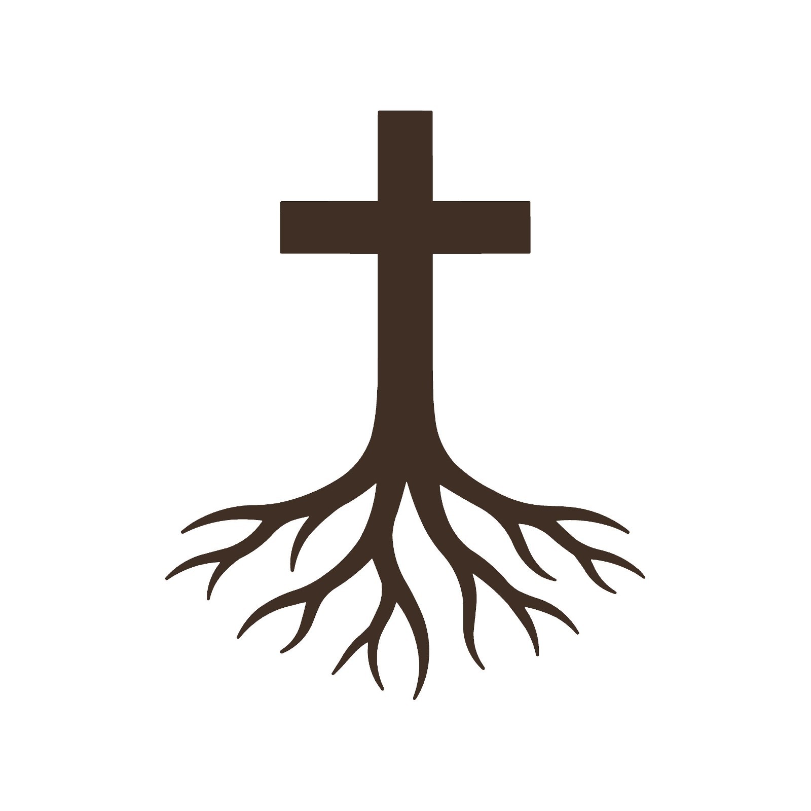 Jesus Cross Roots Vinyl Decal Window Natural Cross Christian Laptop Sticker