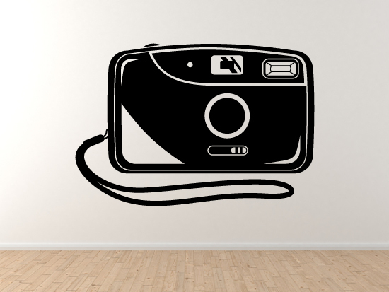 Photography #2- Flash Film Digital Camera Silhouette – Vinyl Wall Decal Art