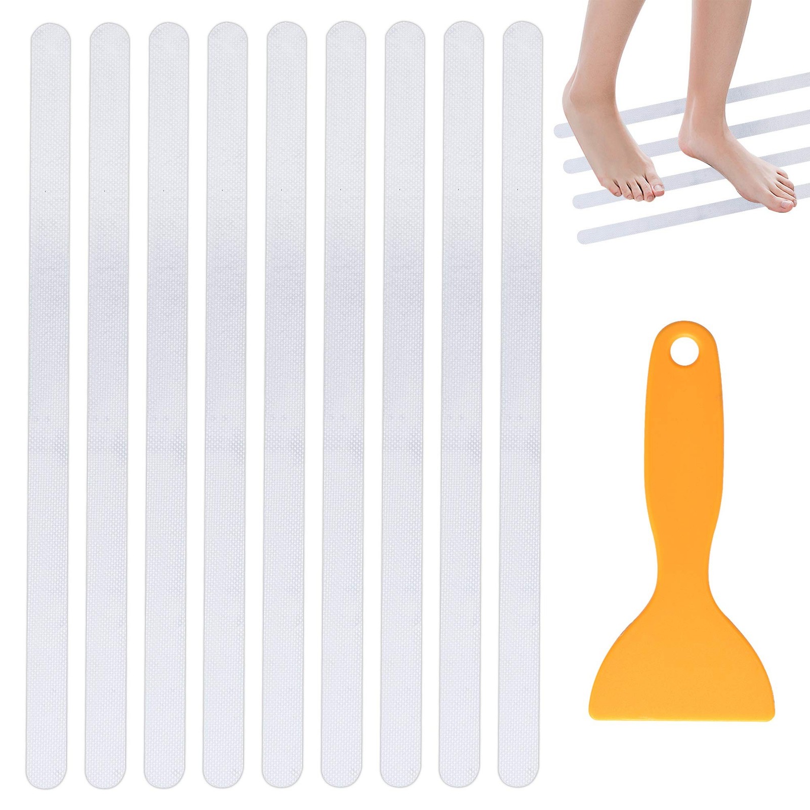Supkiir Bathtub Non Slip Stickers, 24 PCS Anti Slip Adhesive Shower Treads wi…