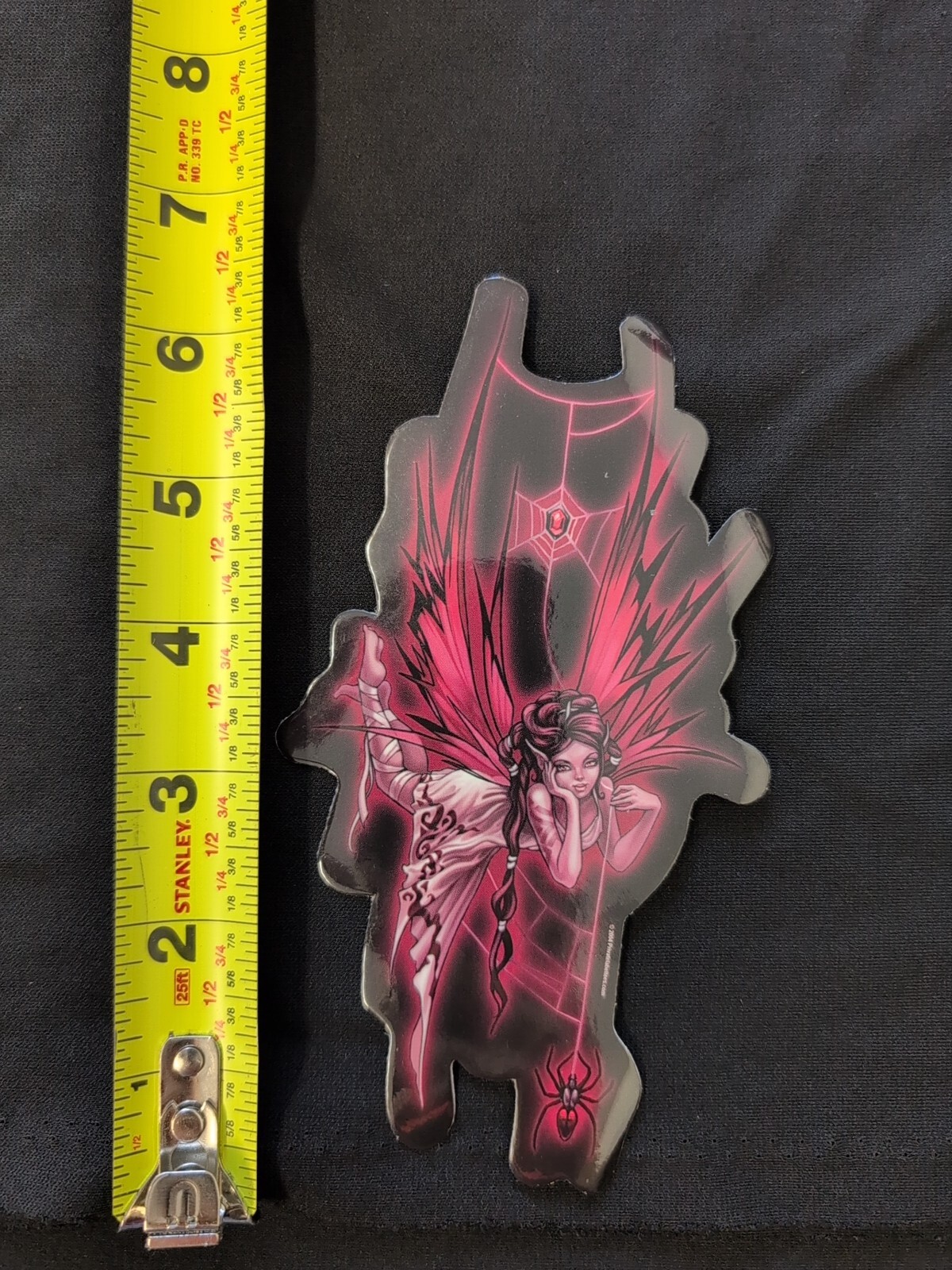 Red Black Widow Spider Fairy Bumper Sticker Vinyl Decal 6”x 4”
