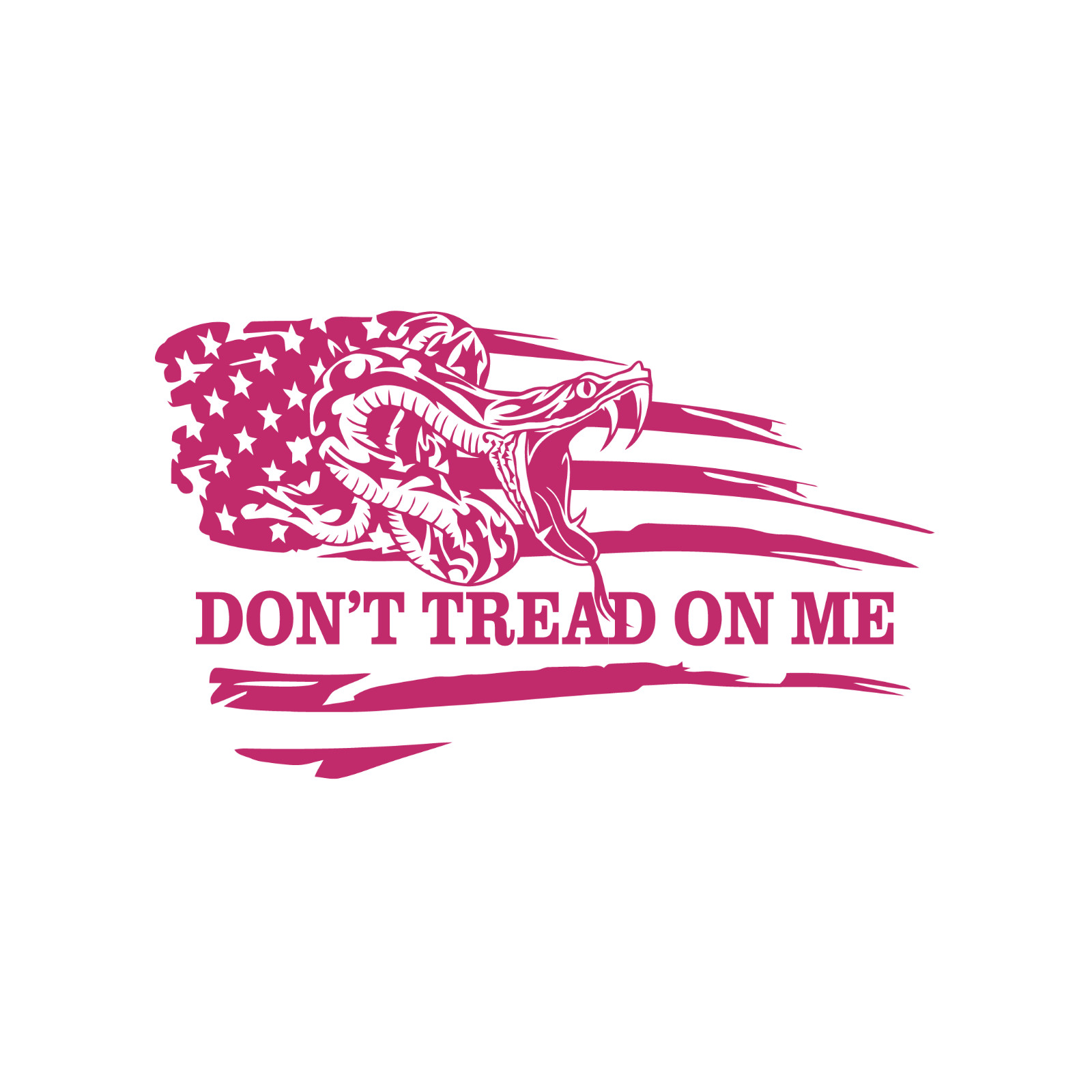 American USA Distressed Flag Don't Tread On Me Snake Die Cut Decal
