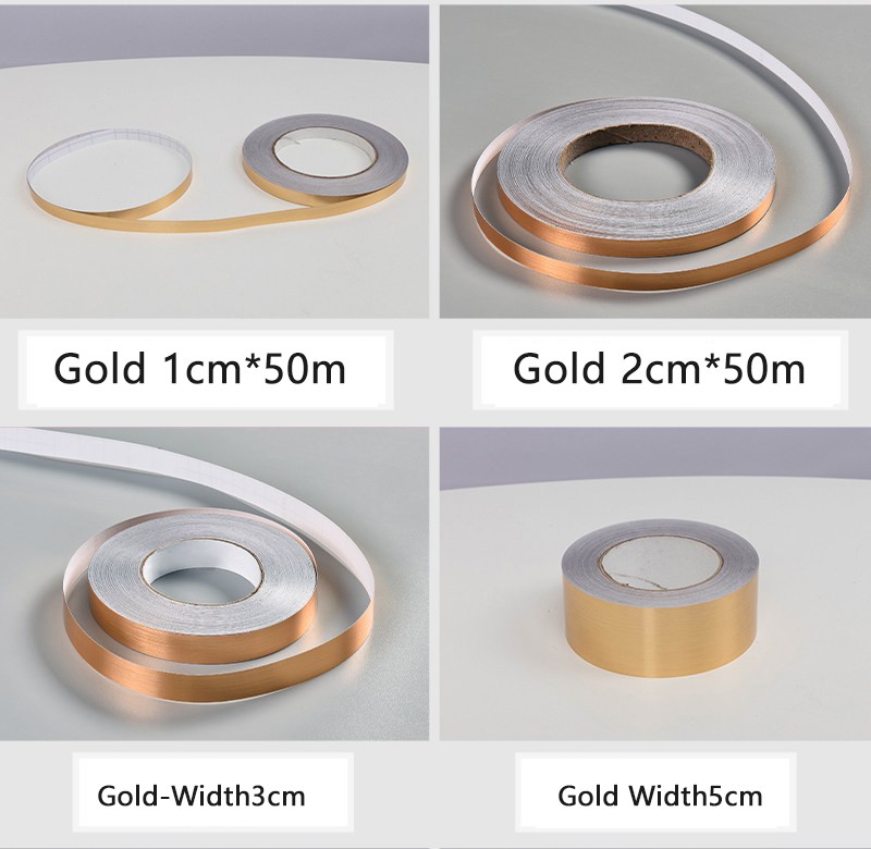 Decor Car Home Metallic Matte Brushed Grain Wrap Sticker Tape Silver Gold 5M 50M