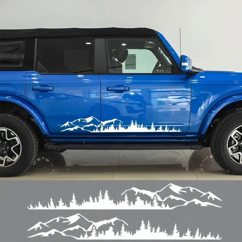 Aftermarket Hills & Forest Scene Adventure Decal | Outdoor Nature Vinyl Sticker