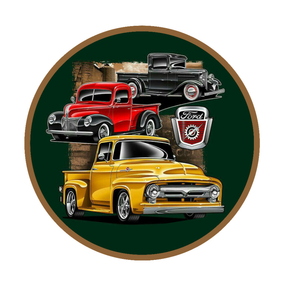 Car Classics "Vintage Ford Trucks" 4" Vinyl Decal Sticker Handcrafted Car Truck