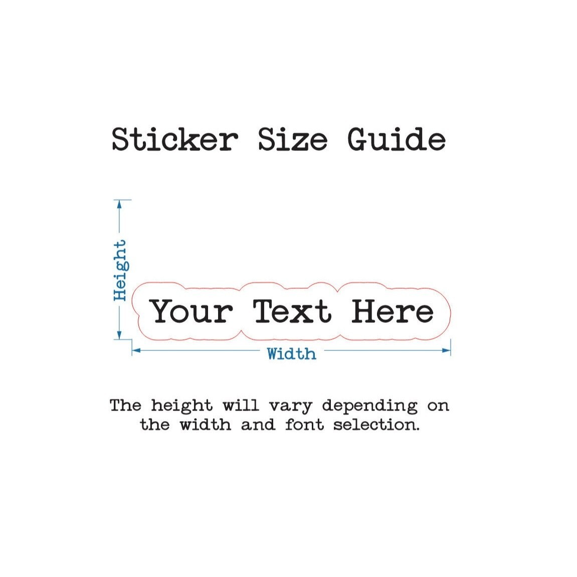 Clear Custom Text Sticker | Build Your Own Transparent Vinyl Sticker