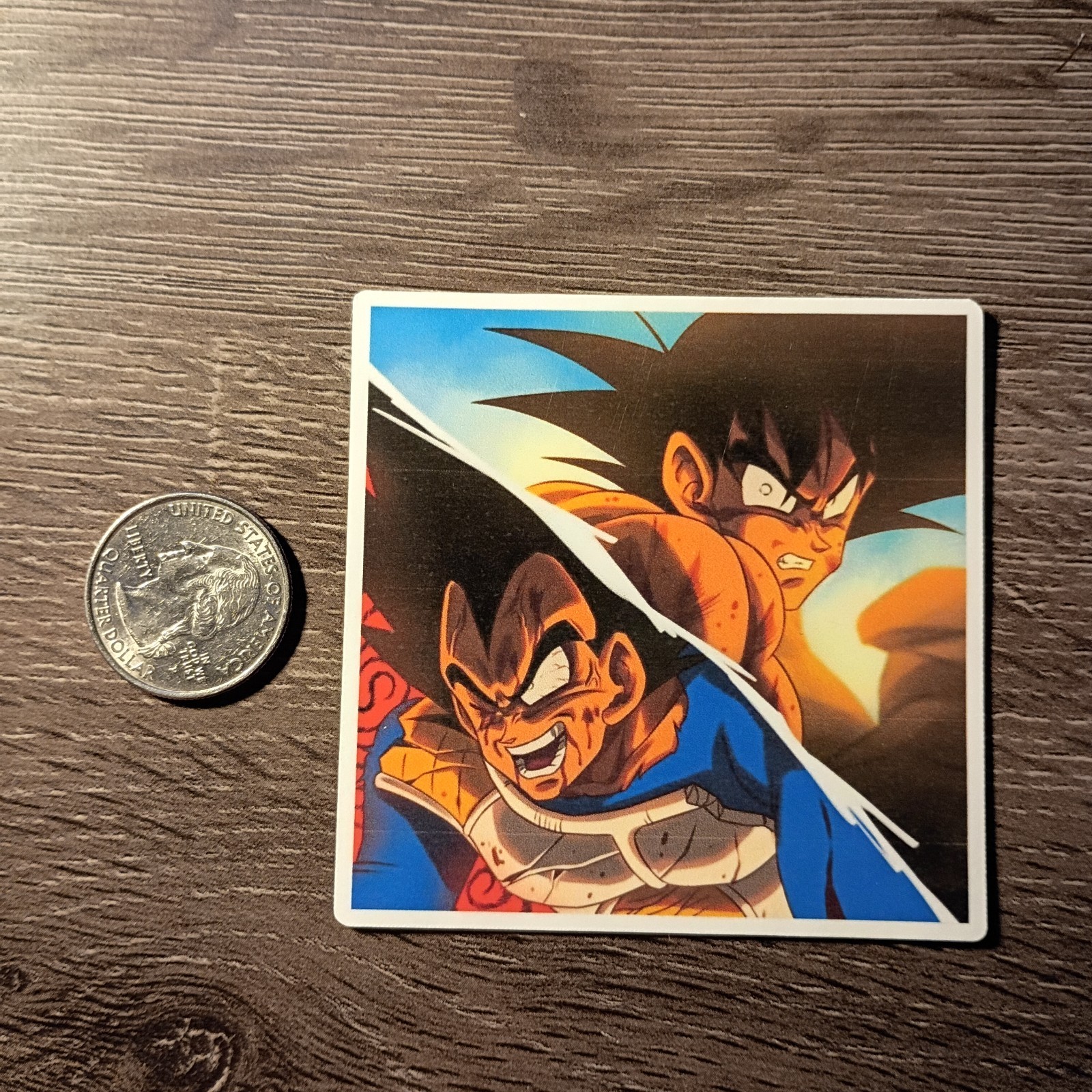Saiyan Saga Goku Fights Vegeta Sticker – Vinyl, Waterproof – Full Art