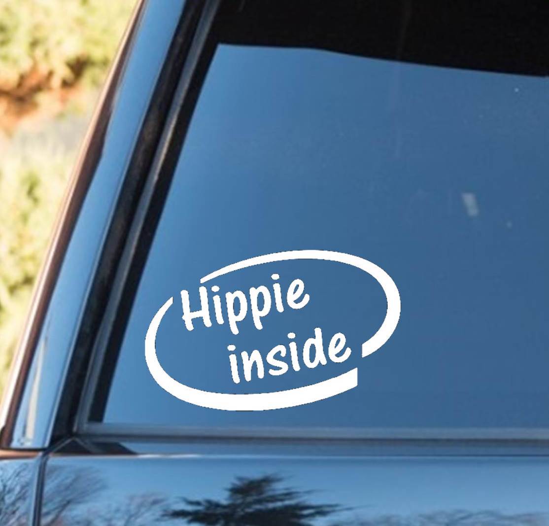 Hippie Inside Decal Sticker Grateful Peace Love Car Truck Van SUV Window Mirror