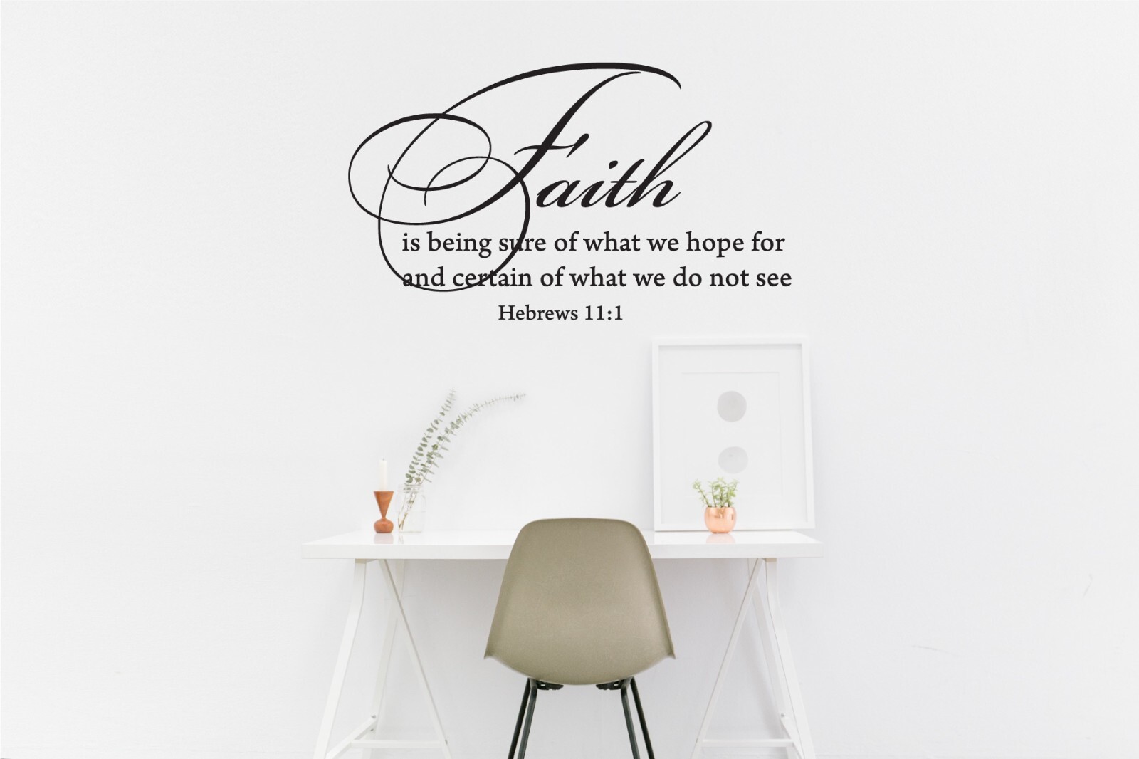 Hebrews 11:1 Faith Wall Decal Inspirational Bible Verse Vinyl Sticker for Home