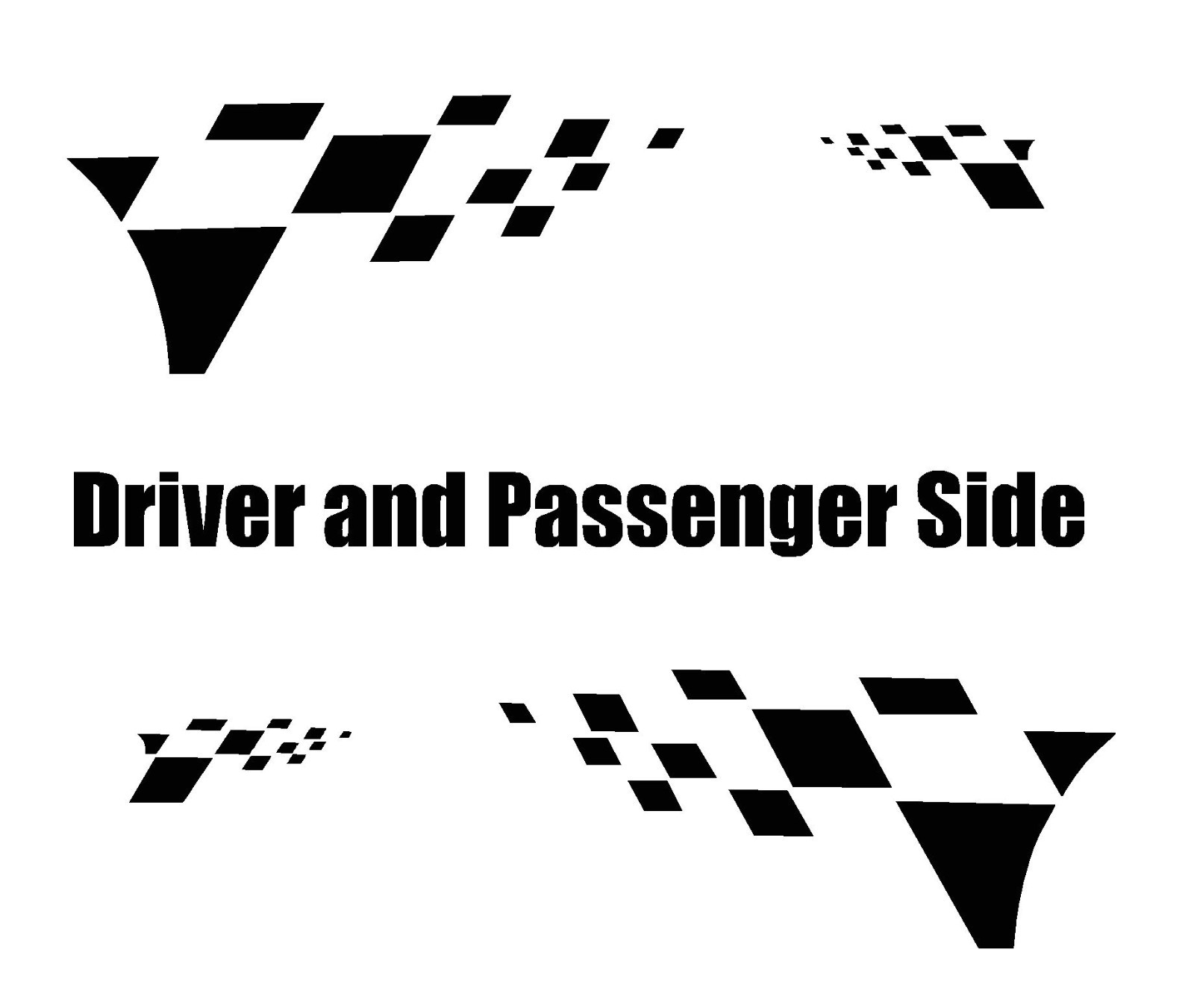 2002 – 2019 Mini Cooper Checkered Decals Porsche Style Side Stripes Graphics